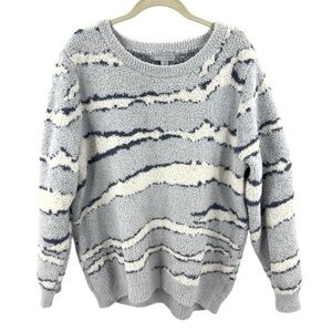 Barefoot Dreams Seaside Sweater Womens XL CozyChic Soft Cozy Luxury Zebra Relax